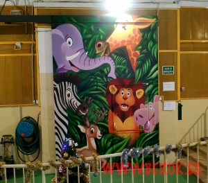 Graffiti Puerta Animales Infantiles 300x100000